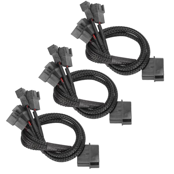 3 stk. forlængerkabel 1 til 4 splitter til computer CPU-kabinetblæseradapter 4P til 4Pin