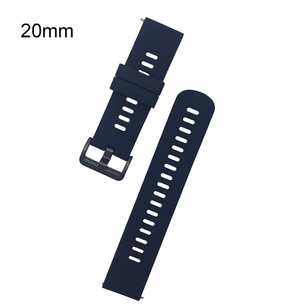 22/20mm Silikon Armbandsersättning Rem Armband För Amazfit Gtr2(20mm,mörkblå)