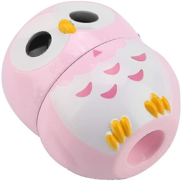 Kitchen Timer - Cute Owl Shape Manual Kitchen Timer (color : Pink) Hy