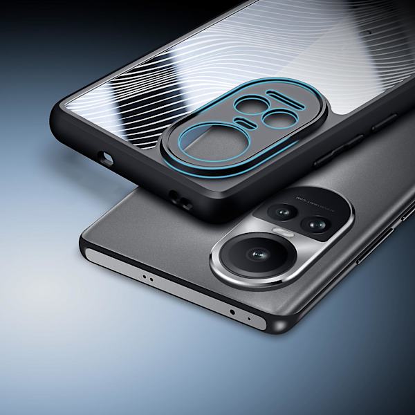Stötsäkert phone case för Oppo Reno 10/10 Pro (6,70 tum), Reno 10 Pro Plus (6,74 tum), svart Black Reno 10-Reno 10 Pro
