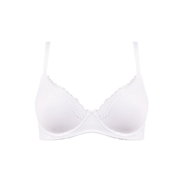 Datian 9909-001 Naisten valkoiset yksiväriset aluslangalliset pehmustetut rintaliivit