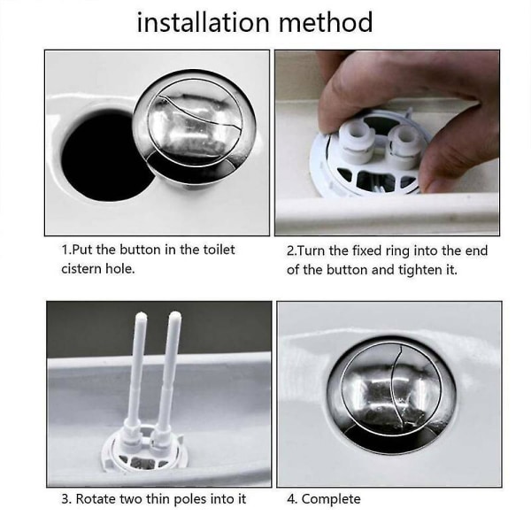 Universal dobbel spyling trykknapp for toalettsisterne vannsparende tank