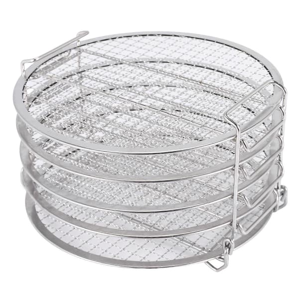 Dehydratorstativ, stativ til Ninja Foodi tilbehør, trykkoger og airfryer - rustfrit stål Silver
