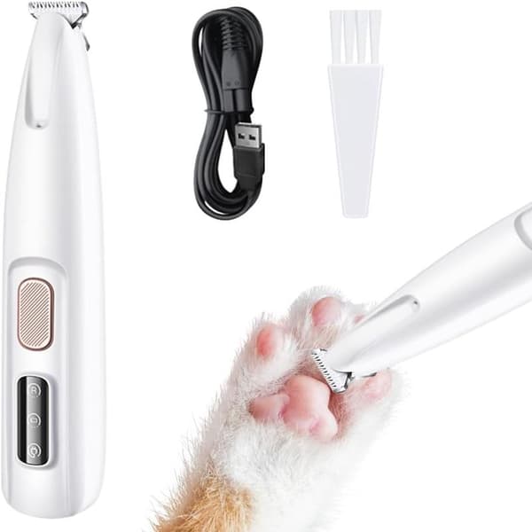 2025 Upgraded Pet Paw Trimmer - Quiet and Efficient Clipper with LED Light [JUN]