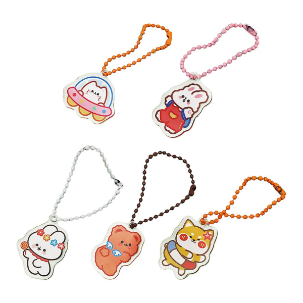 5 st Girls Magic Keychain Lovely For Key Ring Bag Pendant Keychain Group A series mixed hair