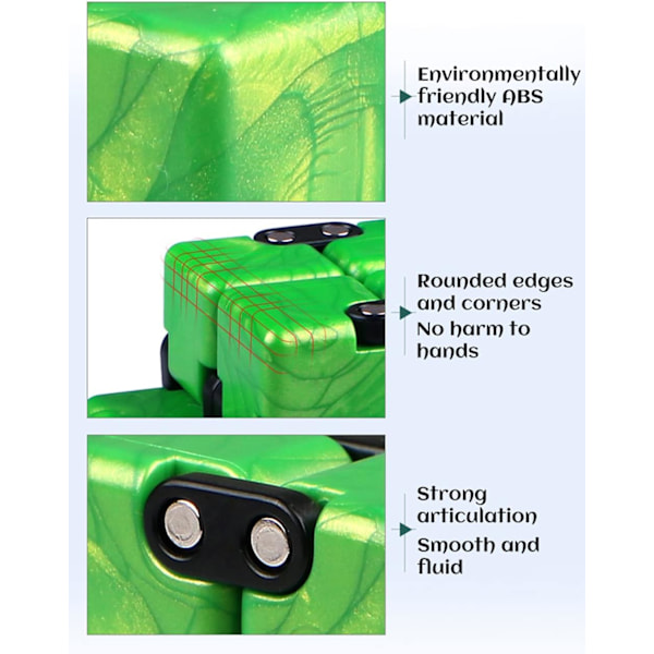 Infinity Cube Fidget Legetøj, Fidget Legetøjssæt, Fidget Legetøj Cube, Fidget Legetøj Pakke, Infinity Cube Metal (4 Stykker)