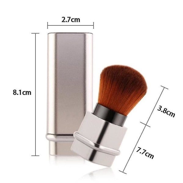 3-pakke Manicure Rengøringsbørste Retractible Square Blush Brush Bærbar Make-up Børste Med Dæksel Manicure Værktøj Børste