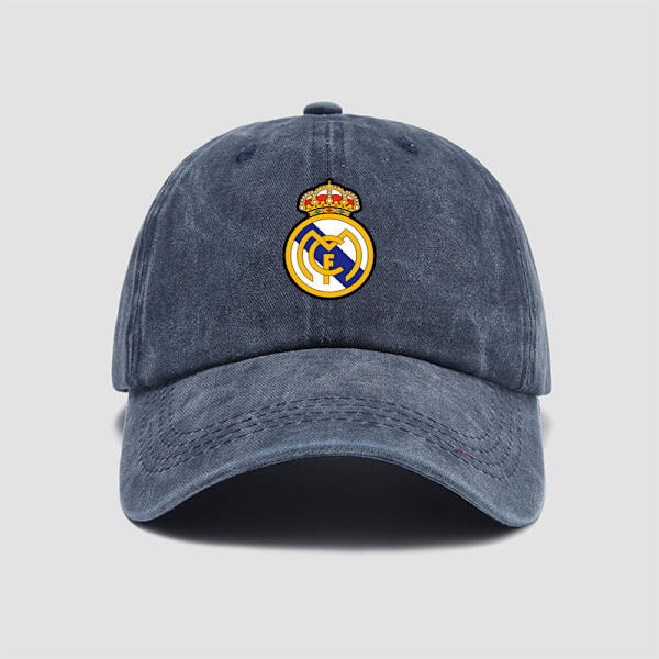 NY Real Madrid Champions League Club Sportstræningshat Baseballkasket til mænd og kvinder Lille frisk blød kasket Navy blue