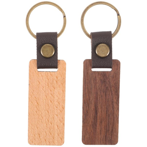 2kpl Tyhjä nahkainen puinen avaimenperä Tee itse autoriipus lisävaruste  keskeneräinen tyhjä puinen avainriipus 6fa7 | Fyndiq