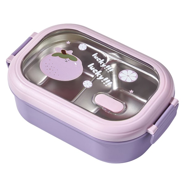 1000ml Lunsjboks Mikrobølgeovn Stor kapasitet Varmebestandig rom Fruktutskrift Student Bento Box Company Bruk Tianyuhe Purple
