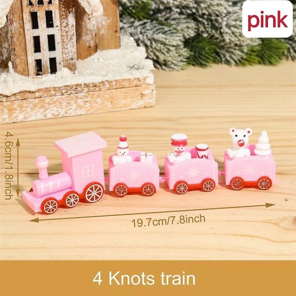 God Jul Tågprydnad Bakning Dekoration För Hem Xmas Party Inredning Barn Nyårspresenter Leksaker Pink