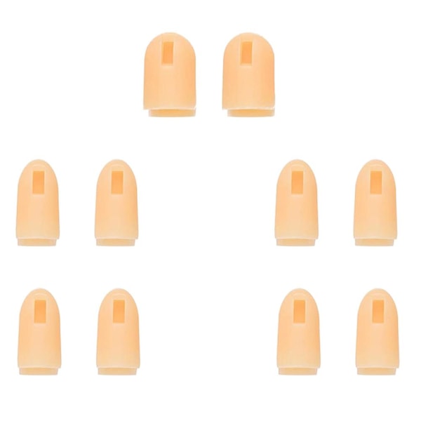 10 st accessoarer manikyr konstmaterial nagelträning falska tips träningsnagelspetsar mannekänghand nagelspetsar