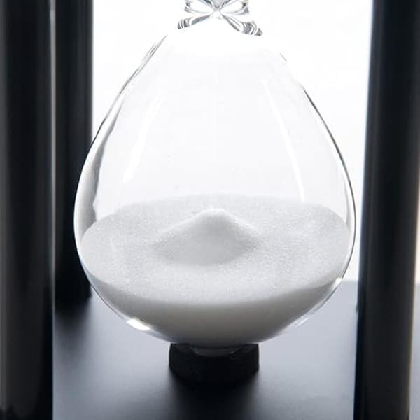 Vit sand 60 minuter trä sandklocka, timglas sandtimer