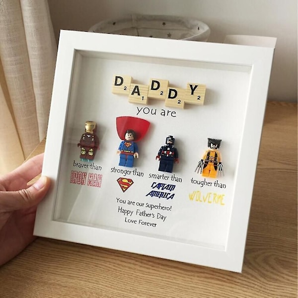 Bimirth Superhelt Bilderamme Veggkunst Retro Tegneseriefigur Familie Dekorasjon