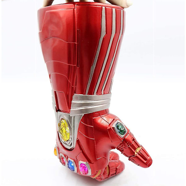 Oikea käsi Infinity Led Light Pvc Gauntlet Thanos Hanskat Cosplay Halloween Rekvisiitta Adults