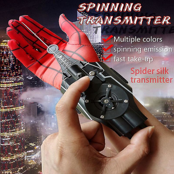 Ml Legends Helt Automatisk Perifer Spiderman Web Shooters Spider Silk Launcher Rep Anordning Cosplay Rekvisita Modell Julgåva blue