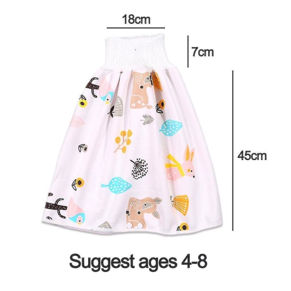 2-piece Waterproof Diaper Skirt, Comfortable Cloth Shorts For Baby Toilet Training, Suitable For Night Use style  style1