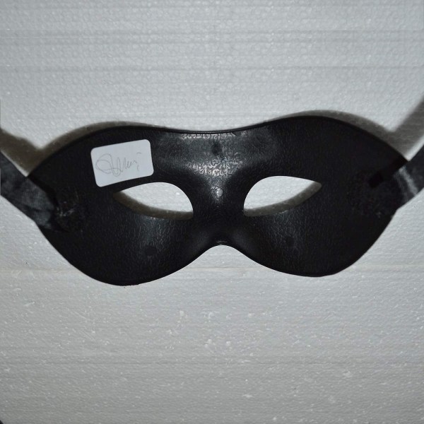 2* herremaske svart matt venetiansk maske i klassisk stil, maskerade, burlesk ballfest (svart One Size)