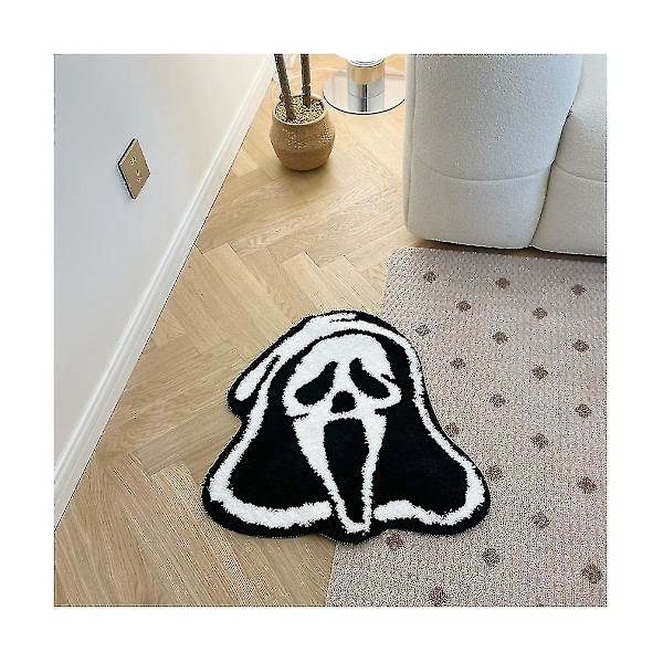 Ghostface Tufted Carpet Scream Movie Fluffy Rug Handmade Non Washable Mat Small Rugs For Bedroom As Shown