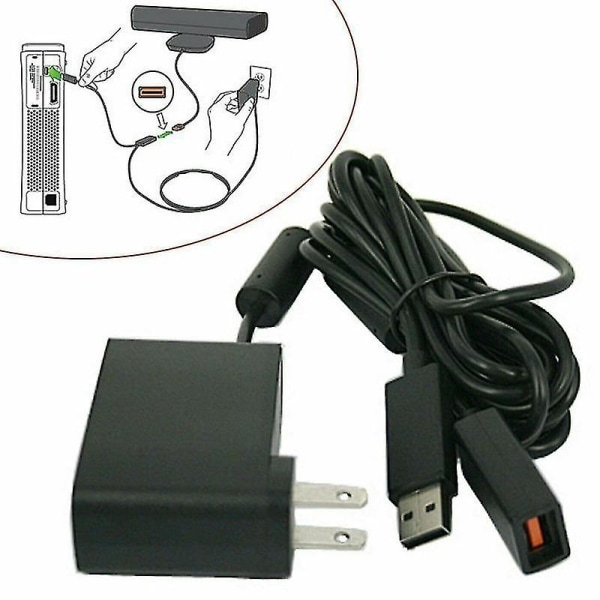USB nätadapter Power för Xbox 360 Xbox360 Kinect-sensorkabel EU plug