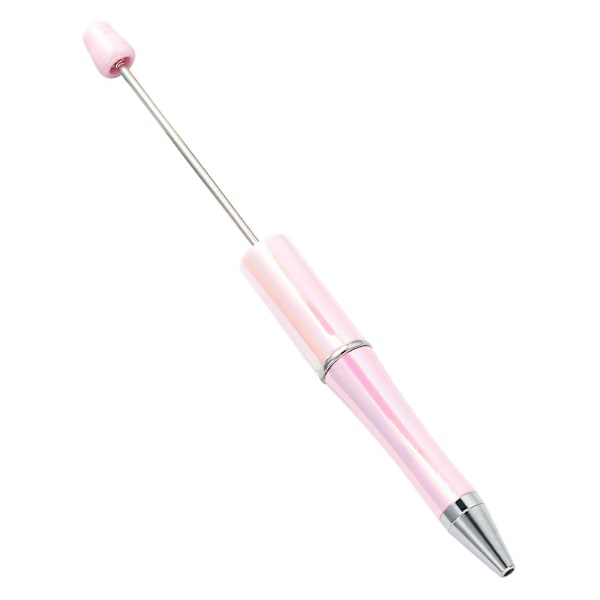 10x Beadable Pen Rollerball Pen Kreativ til Kontorartikler Skoleelever violet light pink