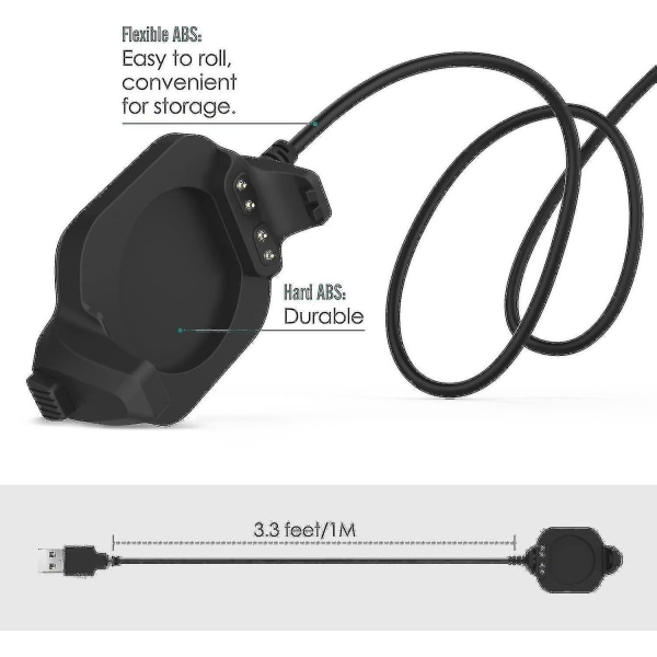 Oplader Dock Kompatibel Med Garmin Forerunner 920xt, Usb Data Synkronisering Oplader Cradle Dock Oplader Med 1m Opladerkabel