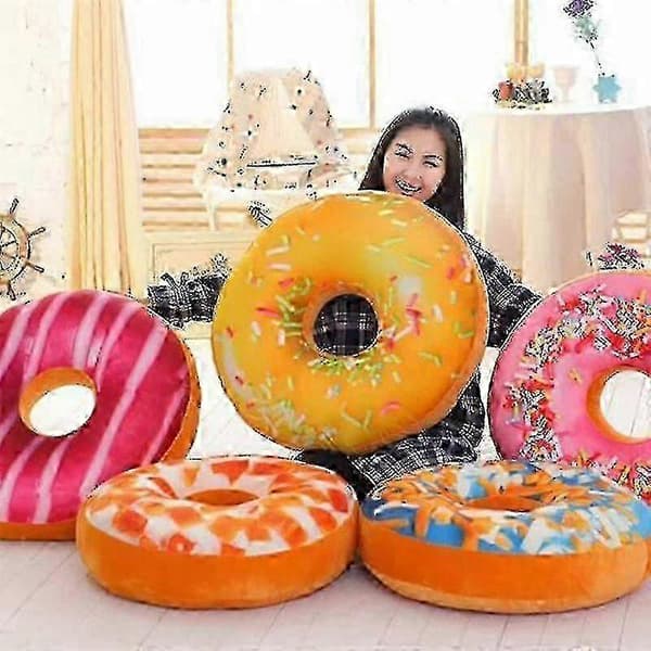 Blød sød plys donut pude taljepude sofapude 26-27