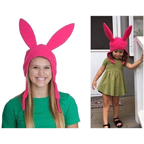 Bob's Louise Rabbit Ear Hat Burgers Beanie Halloween Fleece Hat Bunny Ears child