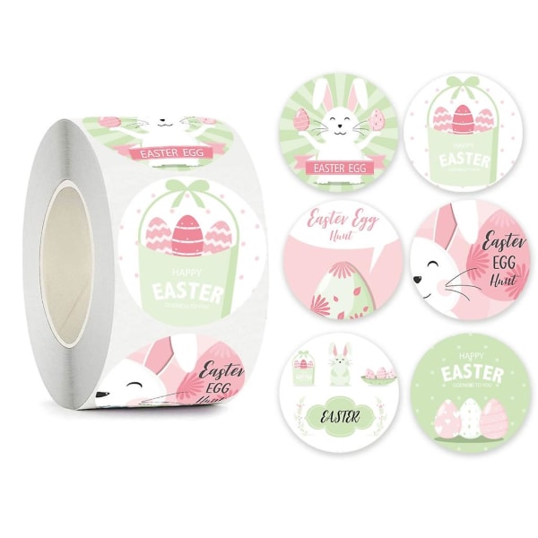 Glad påsk sigill etikett klistermärke Easter Bunny Peeps- Sticker Roll Cartoon Decal