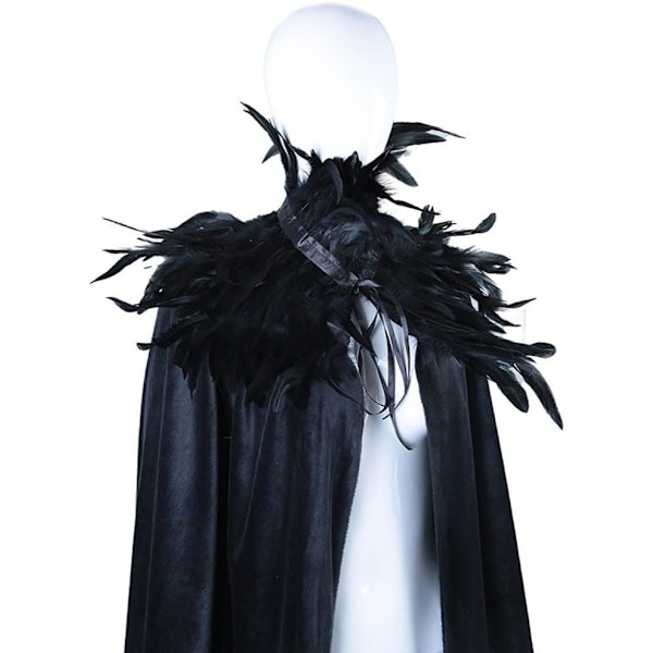 Halloween Hætte Kappe Udklædning Troldmand Kappe Lang Kappe Gotisk Middelalderlig Hætte Kappe til Halloween Cosplay Julefester Brud Bryllup