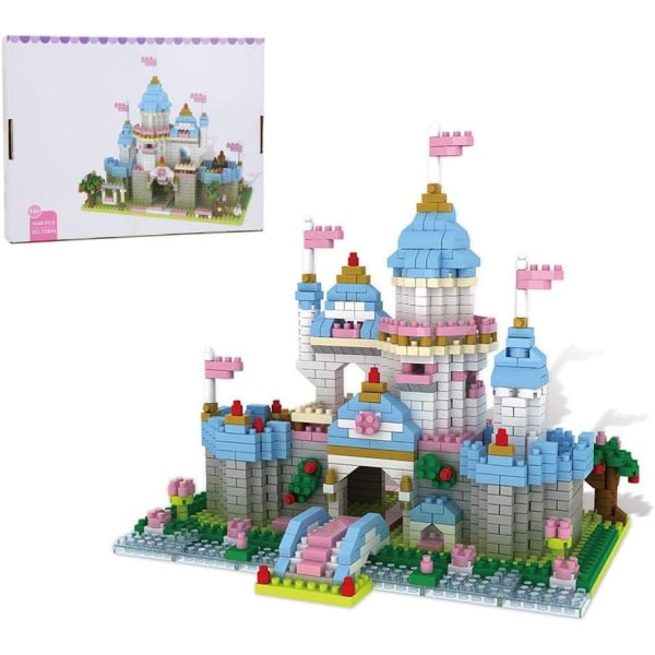 The Fantasy Castle Building Blocks, 1048PCS Mini 3D Murricks Architecture Model Building Kit Micro Diamond Blocks Building Kit for Children