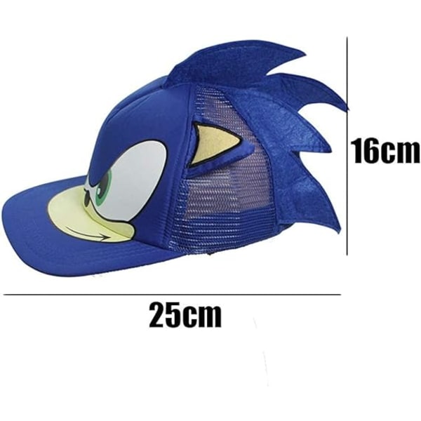 Sonic The Hedgehog Cosplay Baseball-lippis Unisex-pelihattu aikuisille, lapsille ja teini-ikäisille sekä anime-faneille