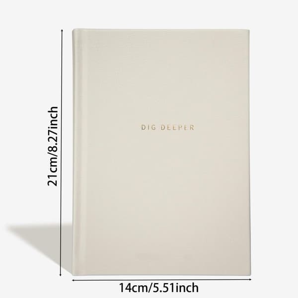 Dig Deeper Journal Grav dybt ned i logs 180 dages udateret notesbog