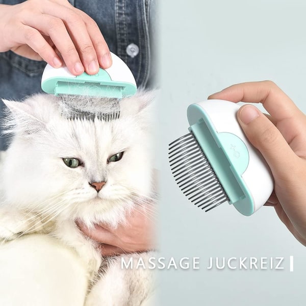 Kattebørste, kattekam til pleje, killinge-massagebørster og værktøjssæt til fjernelse af hår, kattebørste til langhåret hår, der skal fjernes