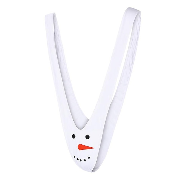 Seksikäs Joulupukki Lumimies Poron Mankini Thong Alushousut Gag & Pranks Fancy Cosplay Alusvaatteet White Snowman