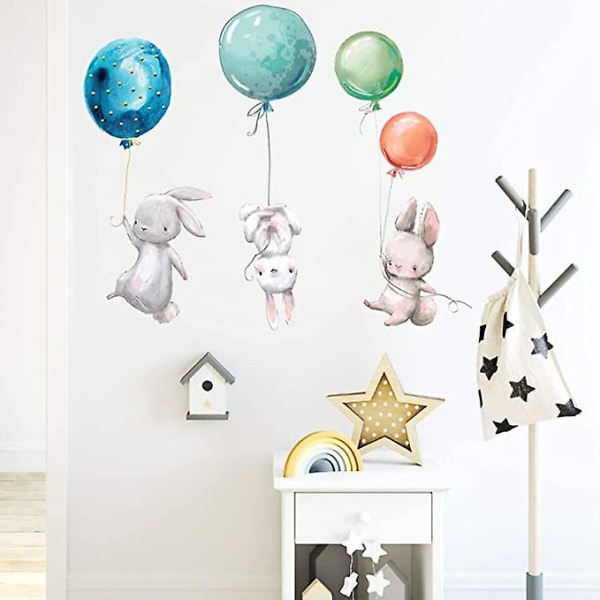 Tarra / koristeellinen seinätarra, itseliimautuva lastenhuoneeseen, baby ja peleihin, vesivärillä ja eläinkuviolla, unisex