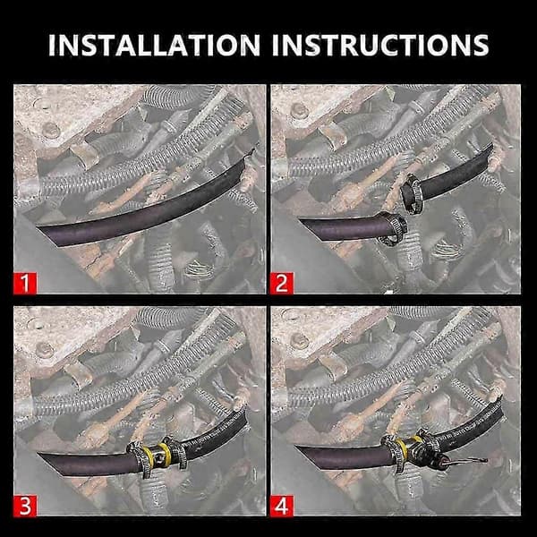 3/8\" Bränslelednings tryck T-koppling adapter för bränsletrycksmätare sensor hullingförsedd push lock T-koppling adapter QAQ