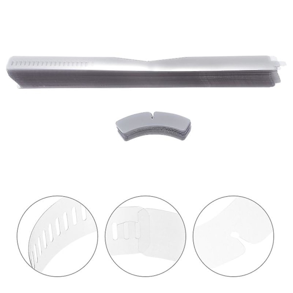 200 st Plastskjorta kragremsor Slitstark krage fixeringsremsor krage fixer white 45X3.5X0.1CM