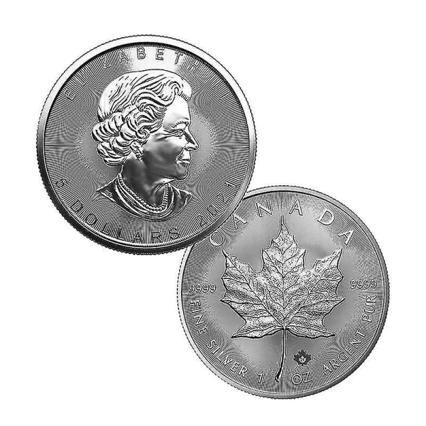 Canadian Maple Leaf 2022/2021 Fine Silver Plating Coin Canada Silver Coins Erindringsmønter 2021