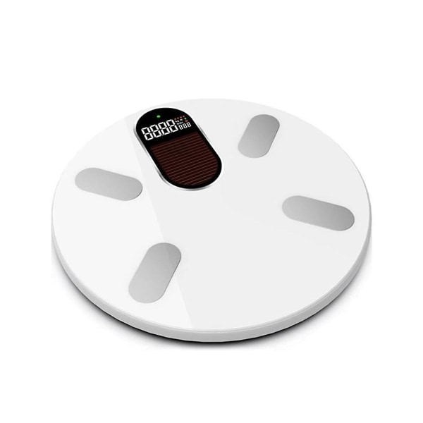 Ultra-præcision digital badeværelses smartvægt Bluetooth-aktiveret nøjagtig måling til hjemmets sundhed, fitness og vægt White