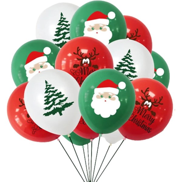 60 Pcs Christmas latex balloons 12 inch balloon decorations for Christmas birthday party Christmas gifts school classroom games New Year gift giving p