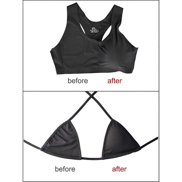 3 Par Bröstkuddar, Triangulär Form Bikini Pad, BH-inlägg, Push Up Pad, 3 Färger