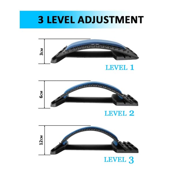 Back Stretcher for Back Lumbar Stretch - Acupressure Back Massage black