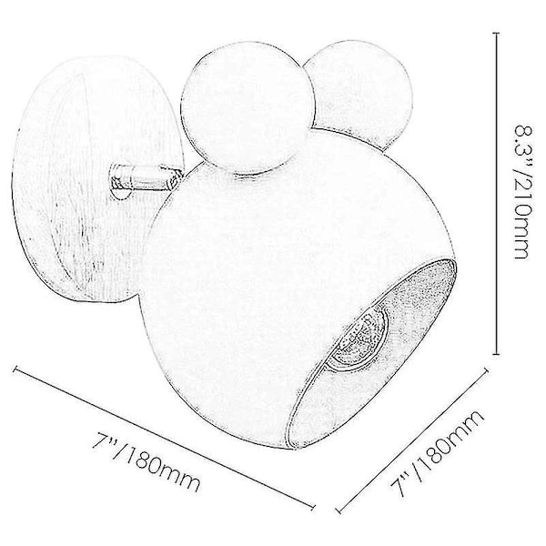 Væglampe i nordisk stil med sød træbjørn, indendørs væglampe, sengelampe til soveværelse, stue white