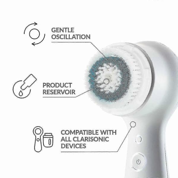 4 stk. Clarisonic Erstatningsbørstehode Dyp Pore Delikat Sensitiv Kasjmir Glød