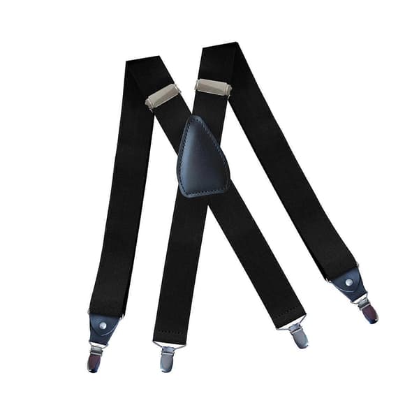 Selar for menn Elastiske stropper Solide kraftige 4 klips Justerbar Unisex Svart Black