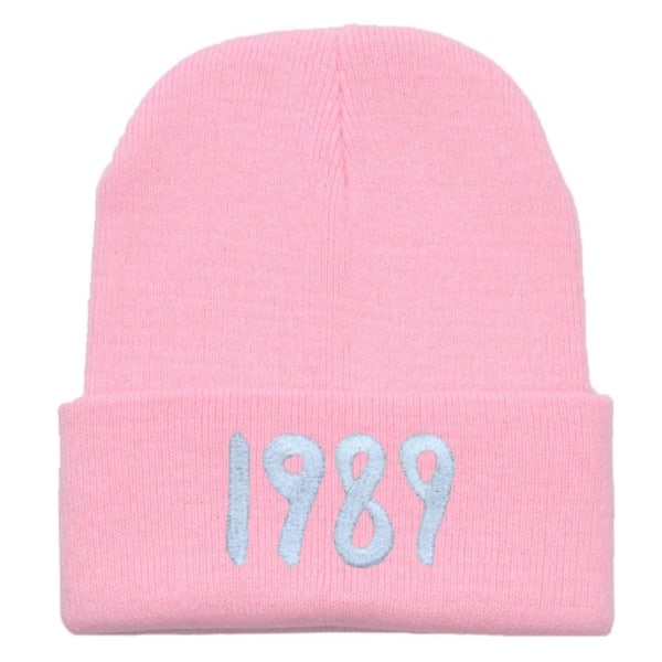 Taylor Swift 1989 Lue Women Embroiderte Strikket Stretch Skull Cap Fans Gave pink