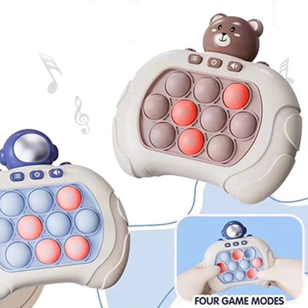 Pop Push It Spillkontroller Boble Sensorisk Fidget-leketøy Elektronisk Whack-konsoll Brown  White