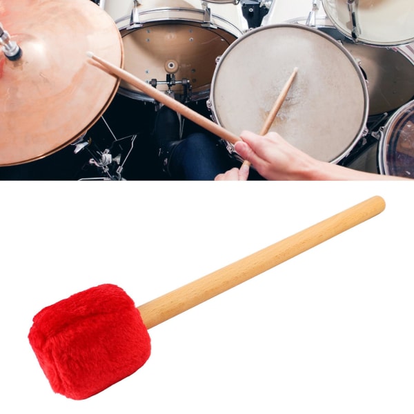 2024 Drum Mallet Trommestang med blødt filthoved med langt håndtag til Xylophone Pauke Beater Red