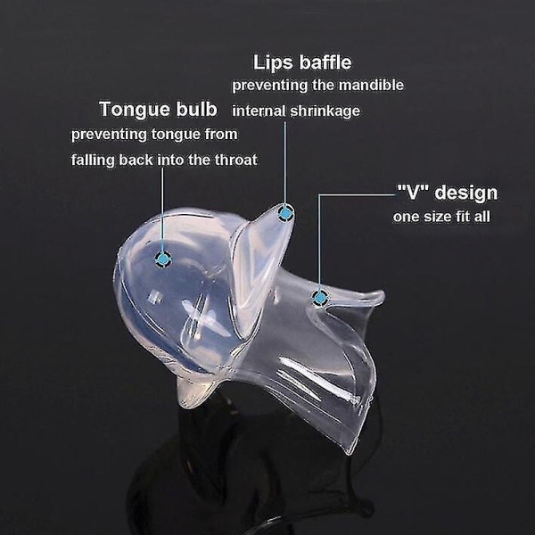 Silikon Anti-snark tunghållare med case Sluta snarka Andas Sömnhjälpmedel